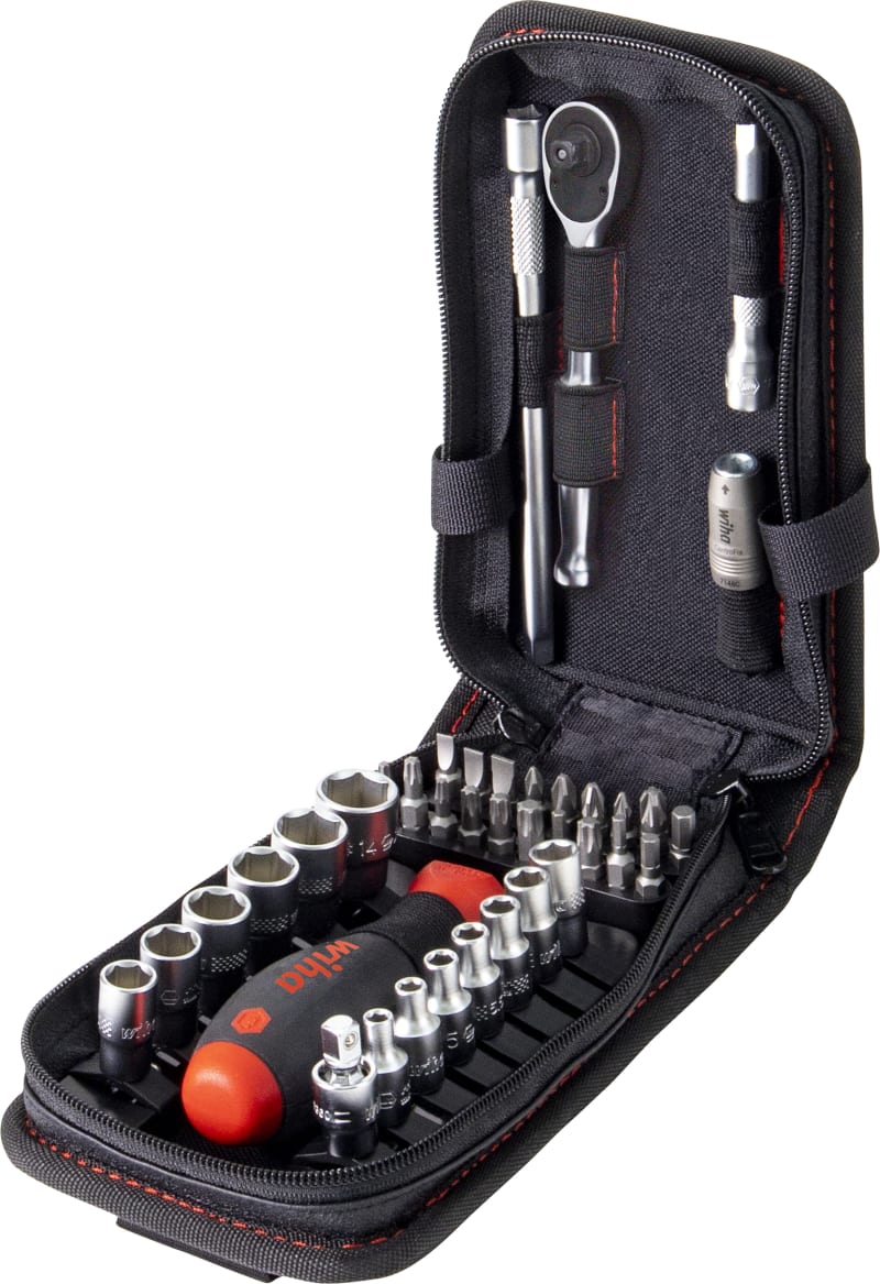 Socket wrench- and bit set 1/4" (44684)