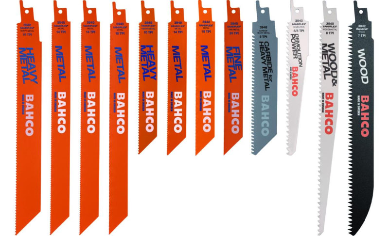 Reciprocating Saw Blade SET Metal 12 PCS (3940-METAL-SET-12P)