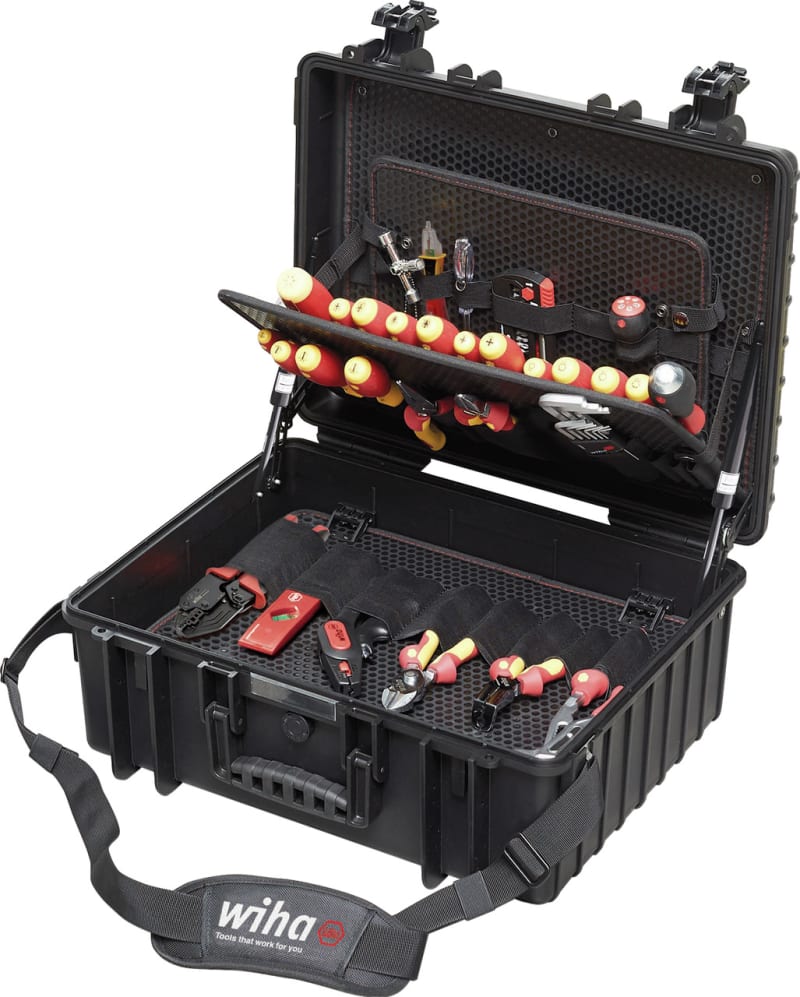 Wiha Competence XL Electrician Tool Set, 80 Pieces, Case (40523)