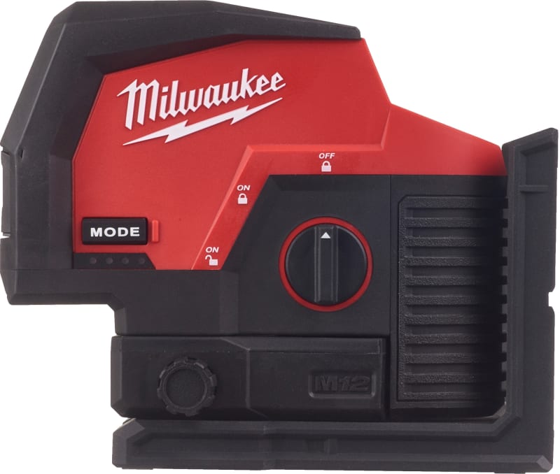 Milwaukee M12 CLLP-0C Cross-Line Laser with Plumb and Transfer Points