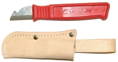 Abiko VMC Cable Knife with Slot, Right-Handed, Red (VMC, Red)