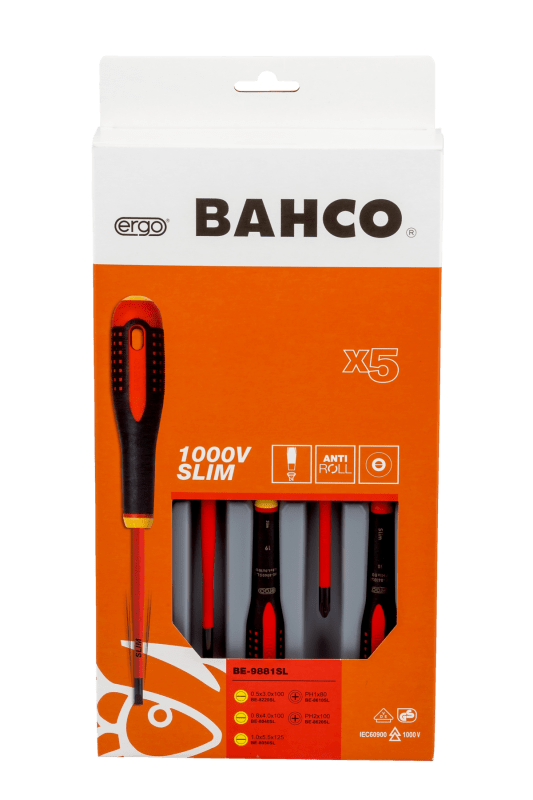 Screwdriver set BE-9881, 5 pieces, slim (BE-9881SL)