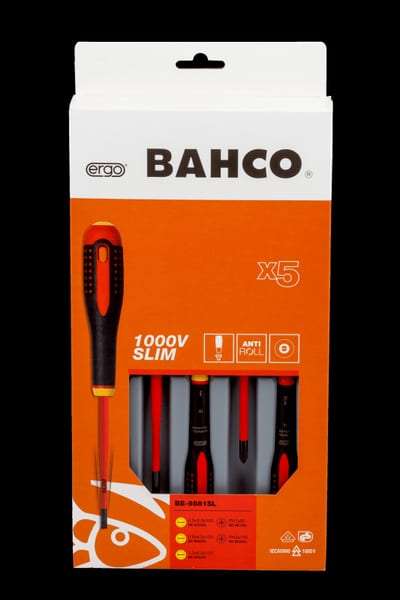 Screwdriver set BE-9881, 5 pieces, slim