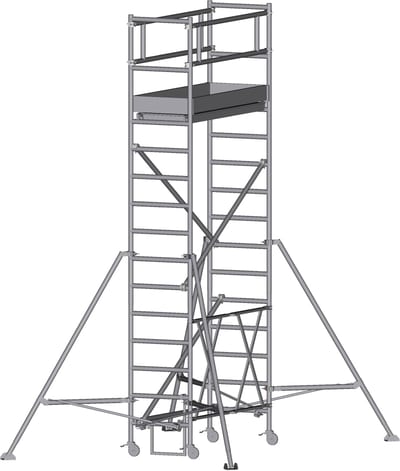 Zarges Scaffold Extension 2 m with Guardrail Aluminium