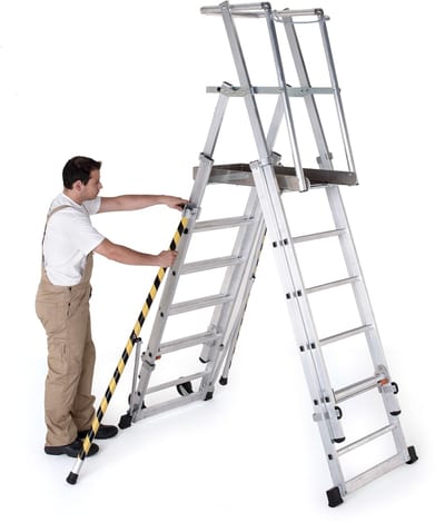 Zarges 41326 Height-Adjustable Platform Ladder 1.0-1.8 m