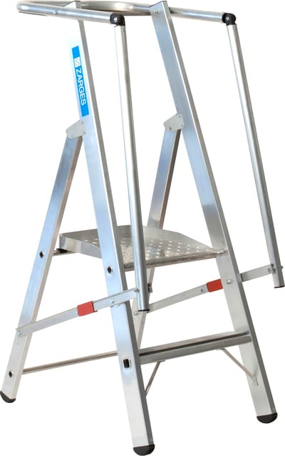 Zarges 41672 Safemaster Extra-Wide Aluminium Step Ladder 2 Steps with Platform