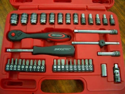 Vix Tools 1/4" Socket Wrench Set, 38 Pieces, Plastic Case
