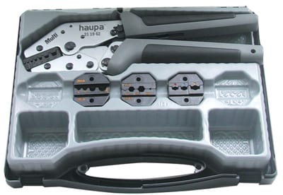 Crimping Pliers, set with 4 dies