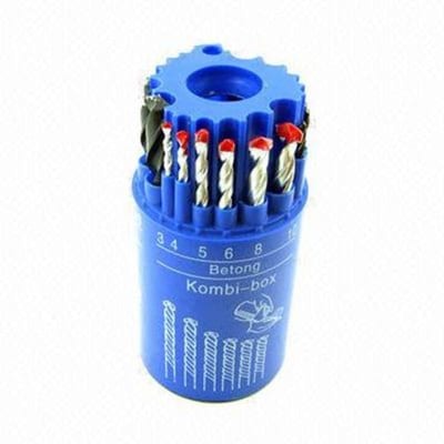 Drill bit set - steel, concrete and tre