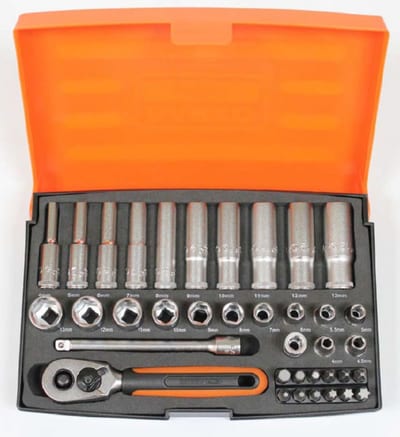 Socket Set 1/4 Std+langpiper
