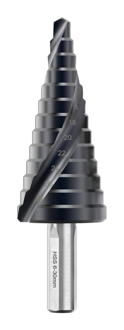 Step Drill Bit 6-30mm Spiral TiAIN