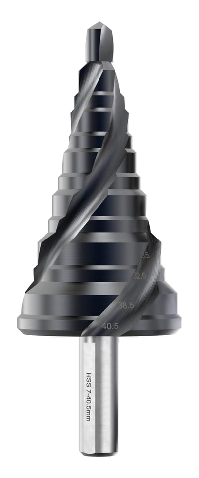 Step Drill Bit 7-40,5mm Spiral TiAIN