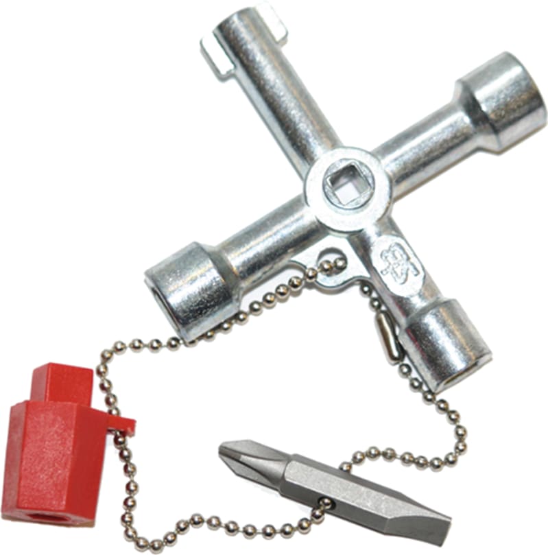 Abiko VA 12897 Cabinet Key Set with Bits (Triangle 11 mm, Square 6-7-8 mm, Double-Wing 5 mm)