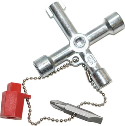 Abiko VA 12897 Cabinet Key Set with Bits (Triangle 11 mm, Square 6-7-8 mm, Double-Wing 5 mm)