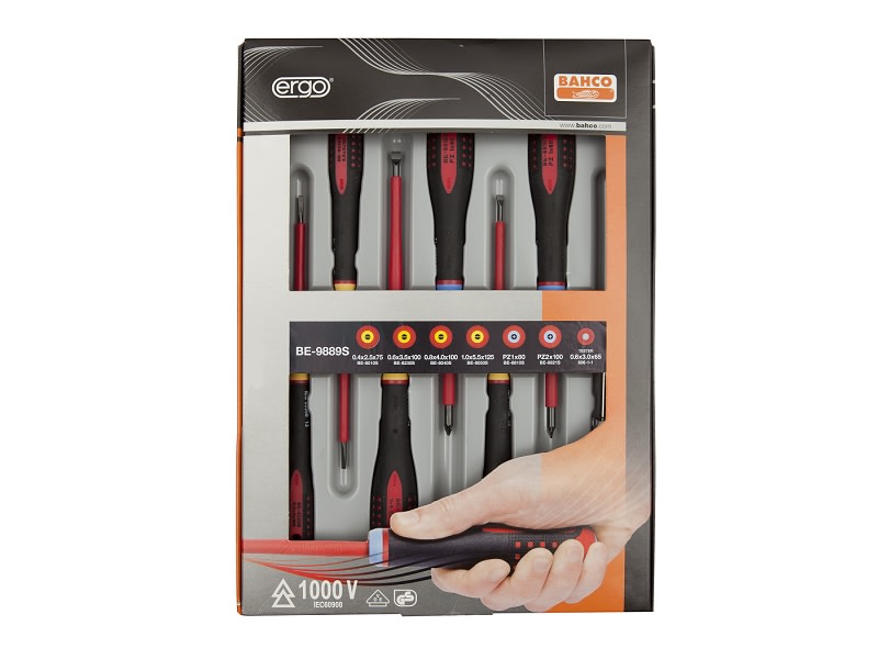 Screwdriver set ERGO 1000V, 7 pieces, with PH (BE-9887S)