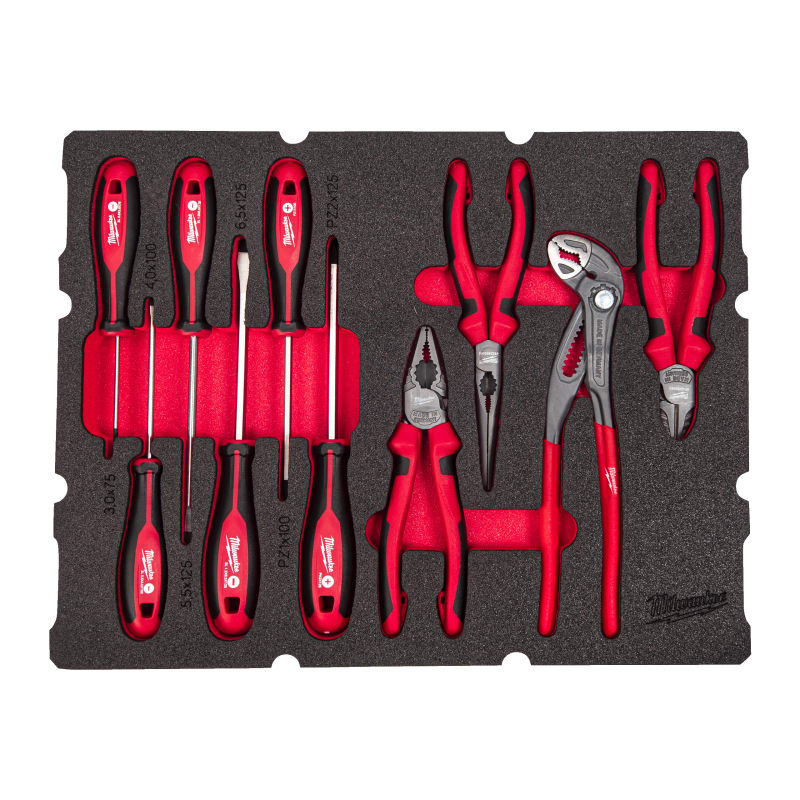 Screwdriver & Pliers Set FOAM 10DEL (4932493638)