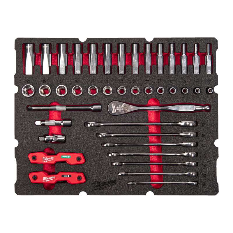 3/8" Ratchet wrench set FOAM 55DEL (4932493640)