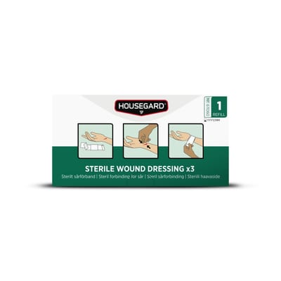 Housegard Sterile Wound Dressing, 3-Pack