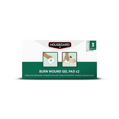 Housegard Cooling Gel Compresses for Burn Injuries, 2-Pack
