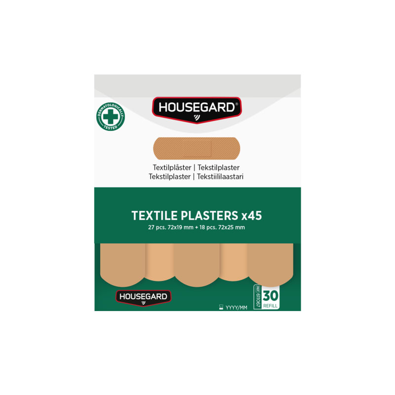 Housegard 611067 Textile Plaster First-Aid Refill (2 x 45 pcs)