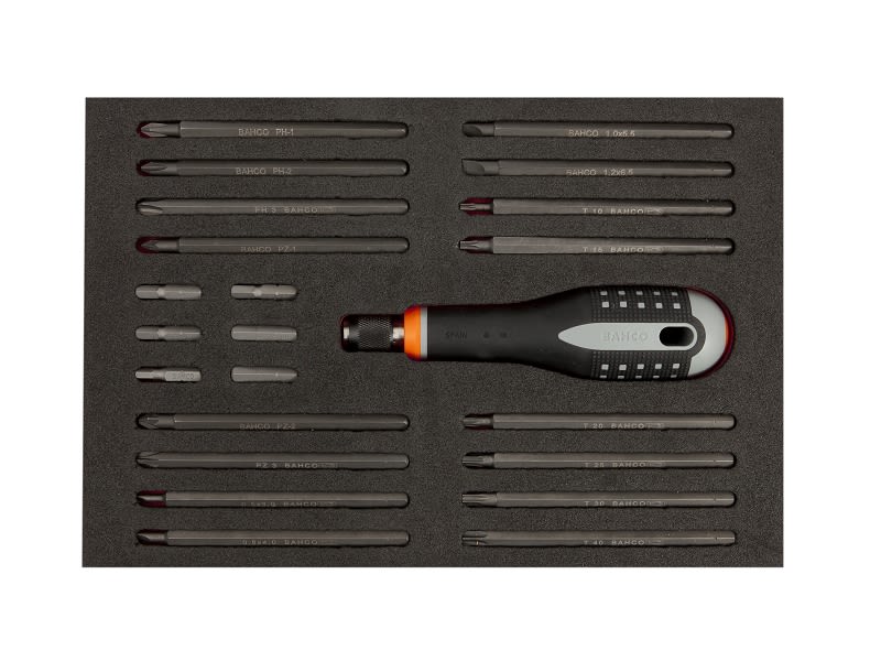 Screwdriver SET ERGO 23DEL Klinger+bits (BE-8576)