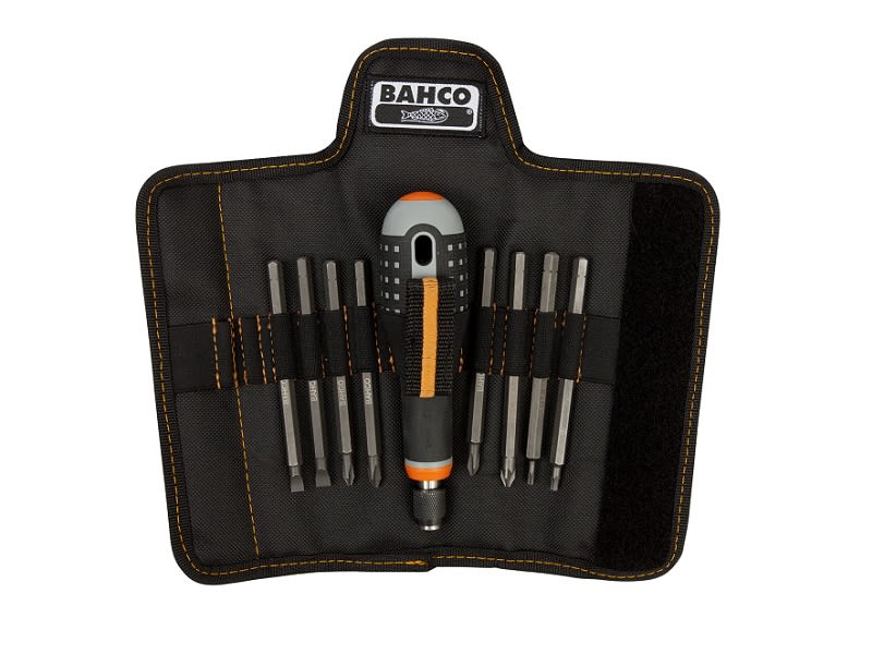 Bahco Ergo Screwdriver Handle Set with 8 Loose Blades (BE-8572)