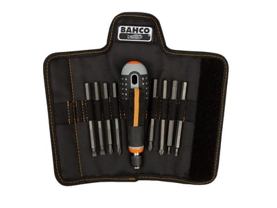 Bahco Ergo Screwdriver Handle Set with 8 Loose Blades