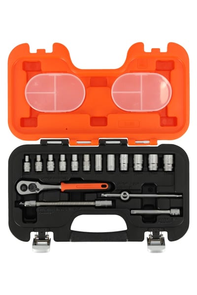 Bahco S160 Socket Wrench Set 1/4" 16-Piece Metric with Ratchet