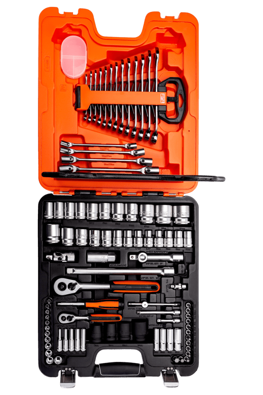 Socket wrench set 1/4-1/2", 94 pieces (S87+7)