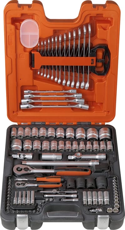Bahco S106 Socket Wrench Set 1/4" and 1/2", 106 Pieces, Case