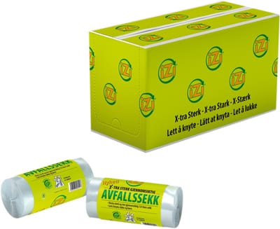 REFUSE SACK, clear, extra strong, 125 L, 6 pcs