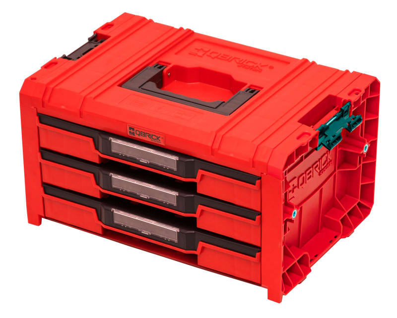 Qbrick SKRQPROD3E2CCZEPG001 PRO Drawer Section with 3 Solid Drawers