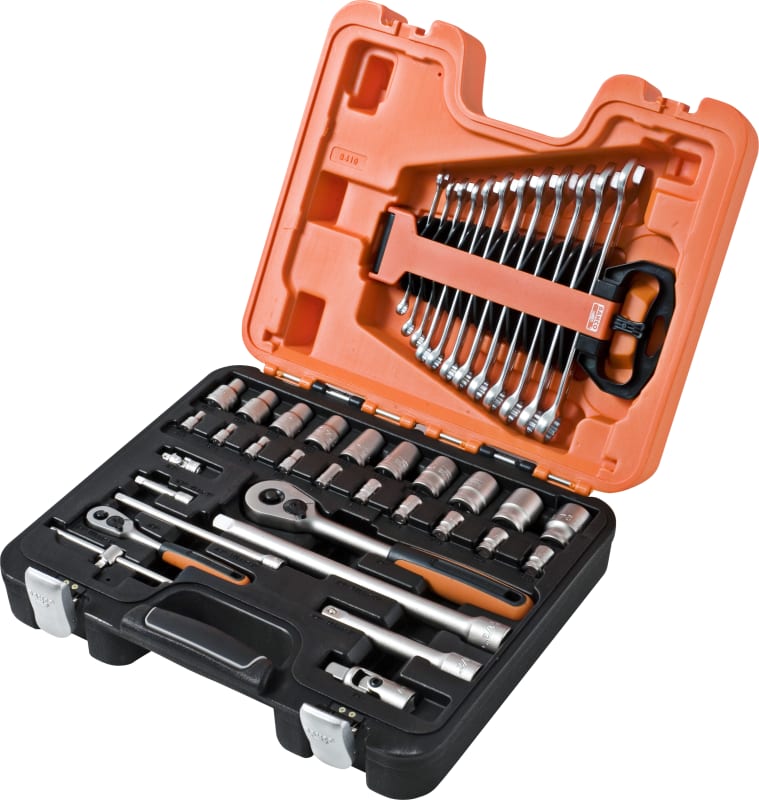 Socket wrench set 1/4 and 1/2", 41 pieces (S410)
