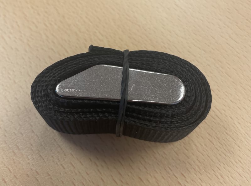 Certex Mini Lashing Strap AISI 316 Stainless 1 m x 25 mm with Cam Lock Black