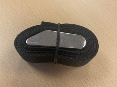 Certex Mini Lashing Strap AISI 316 Stainless 1 m x 25 mm with Cam Lock Black