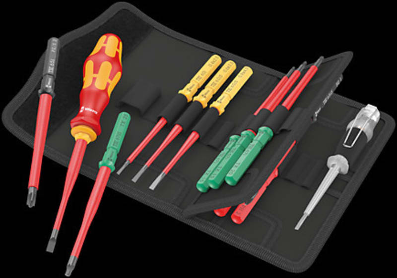 Wera Kraftform Kompakt VDE 16 Extra Slim 1 Tool Finder, 16 Pieces (05006608001)