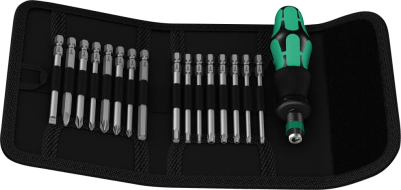 Wera Kraftform Kompakt 60 Bit Set in Soft Bag, 17 Pieces (05059295001)