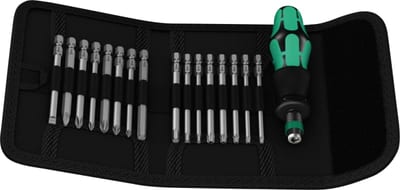 Wera Kraftform Kompakt 60 Bit Set in Soft Bag, 17 Pieces