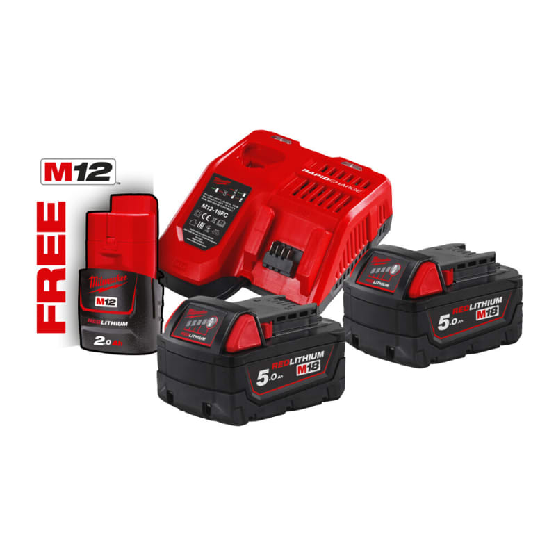 BATTERY SET M18 NRG-502 and 1 pcs M12 2AH (4933459217)