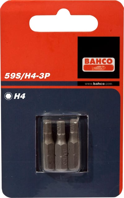 Bahco Hex Socket Bits 6 mm 25 mm 3-Pack