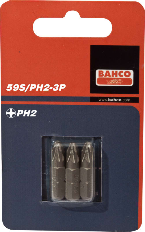 BITS PH2 STD 25mm 3 PK (59S/PH2-3P)