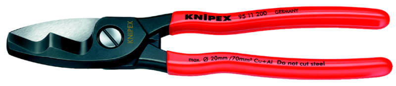 Knipex Cable Shears 200 mm with Twin Cutting Edge (95 11 200 SB)