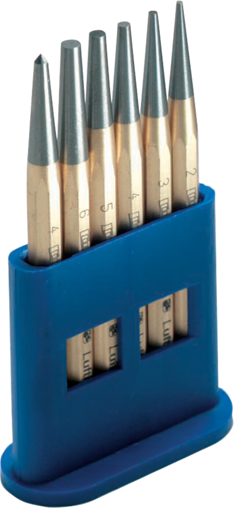 Cimco 130354 drift and centre punch set, 6 pieces, chrome-vanadium