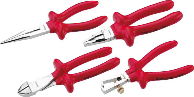 1000V Set of Pliers, 4 Pieces (108002)