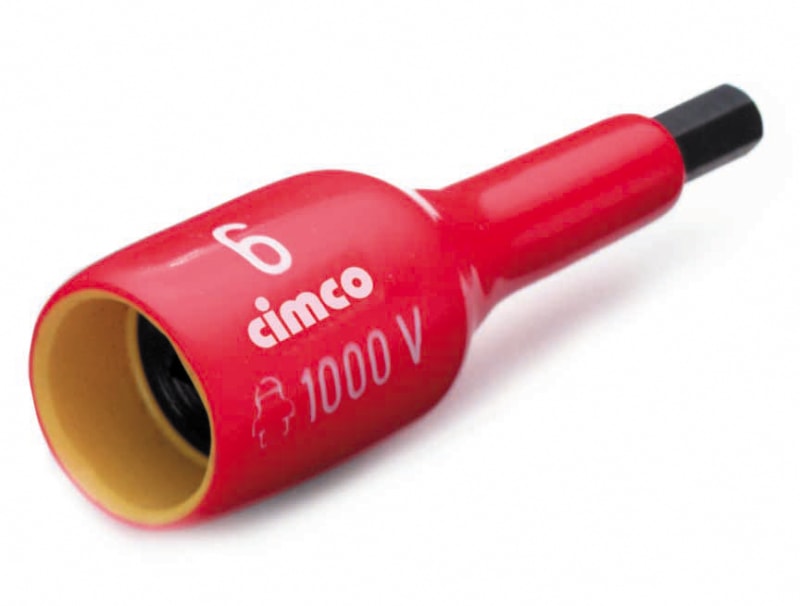Cimco 112560 Insulated 1000 V Socket Bit 4 mm 3/8" Hex