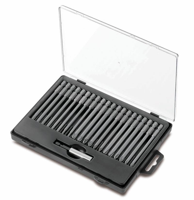 Cimco 114602 Bit set, 20 pieces, 90 mm bits, PH/PZ/Torx, magnetic holder, plastic case