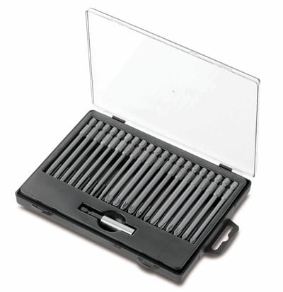Cimco 114602 Bit set, 20 pieces, 90 mm bits, PH/PZ/Torx, magnetic holder, plastic case
