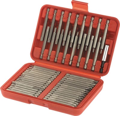 Bit set, 50 pieces, 75 mm bits