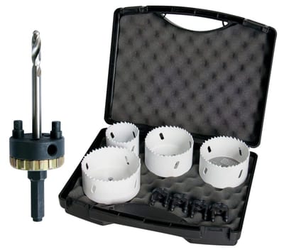 Hole saws 4 pcs with re-load