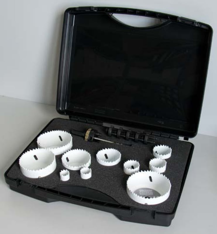 Hole saw set 10 pcs with re-load (8840669)